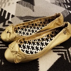 Gold Colcci Ballet Flats - Size 8